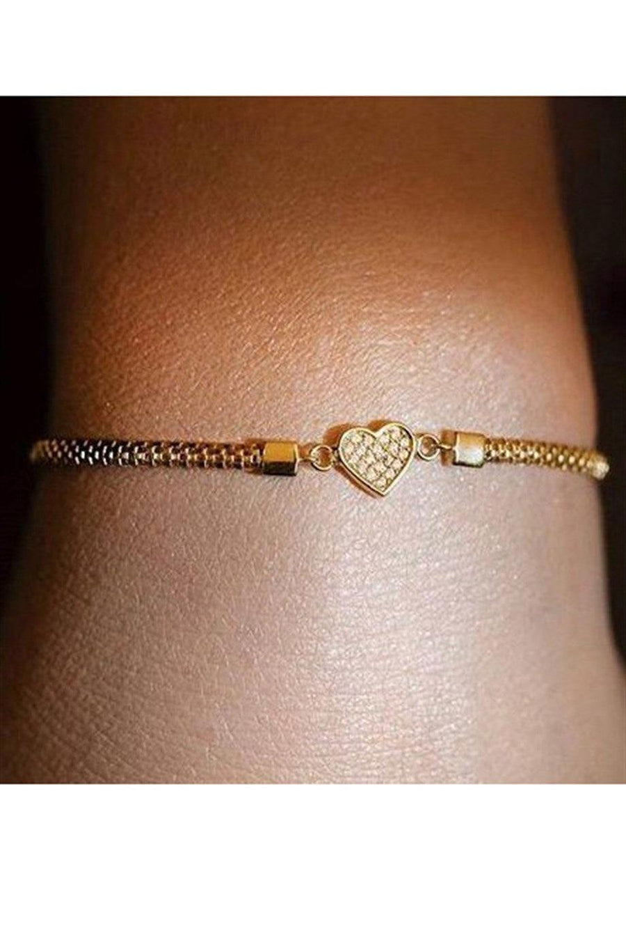 Gold -Hearted Bracelet