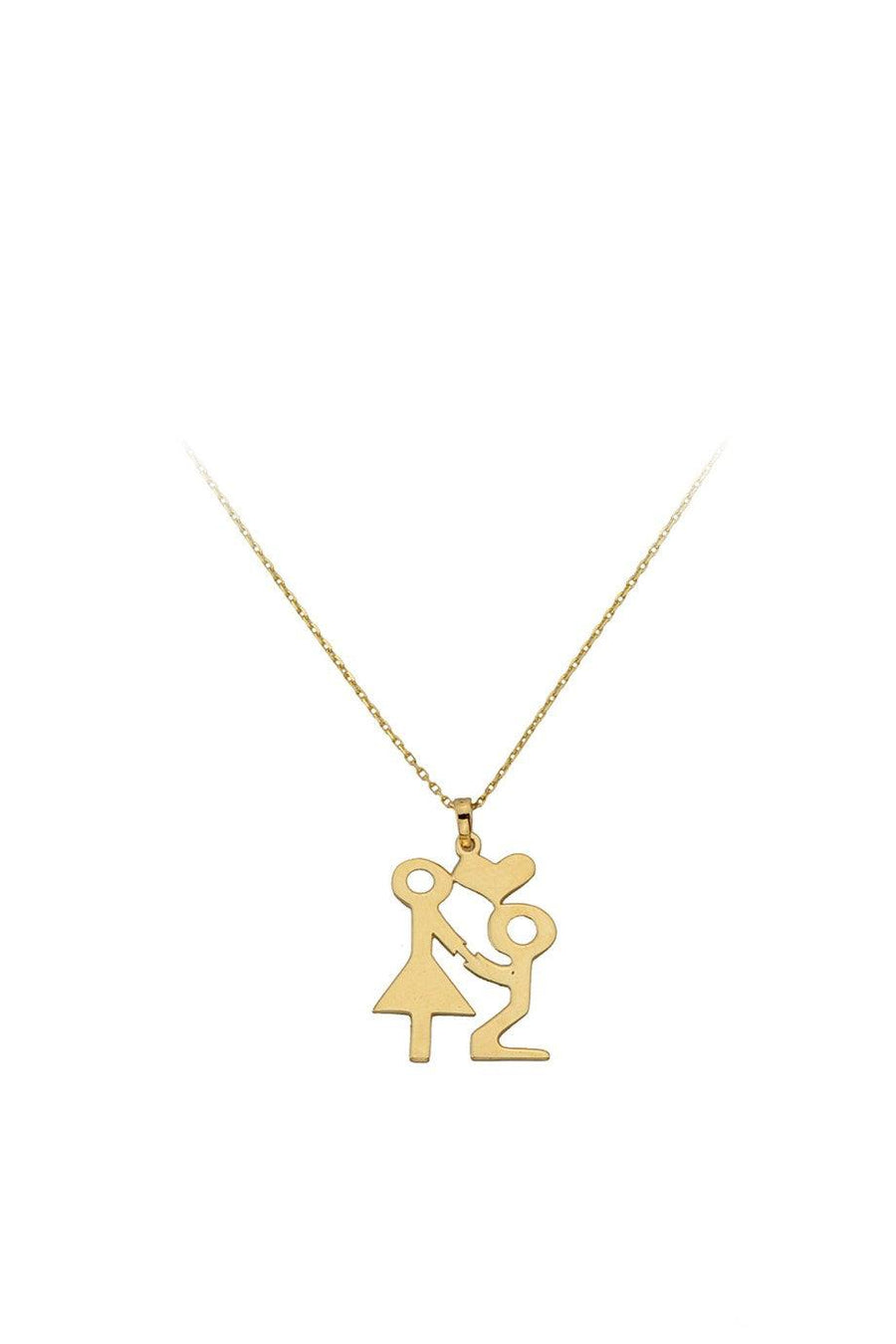 Gold -Hearted Double Necklace