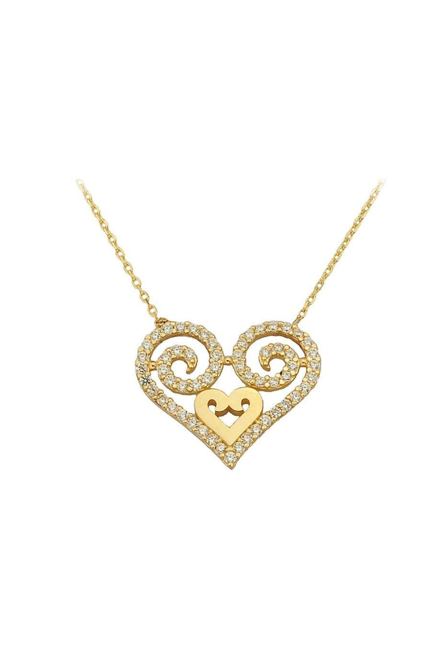 Gold -Hearted Necklace
