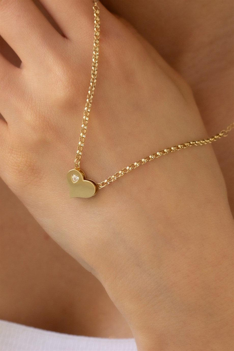 Gold -Hearted Necklace