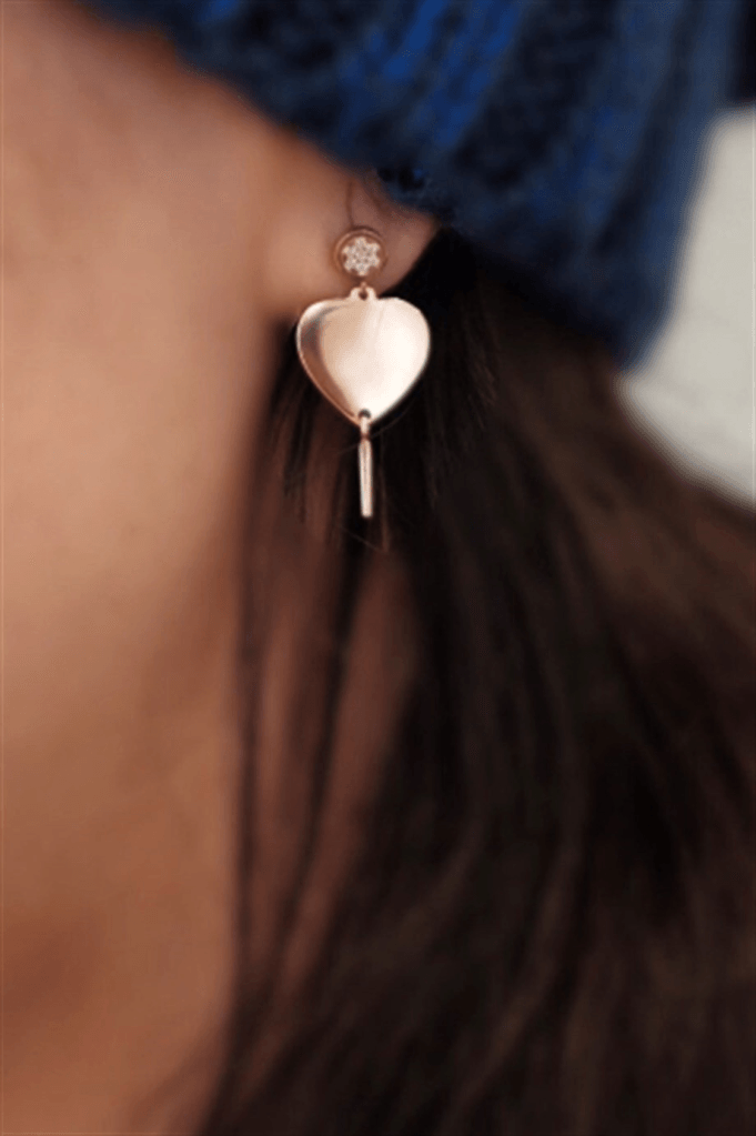 Gold -Hearted Earrings