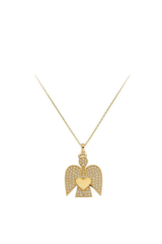 Golden Heart Angel Necklace