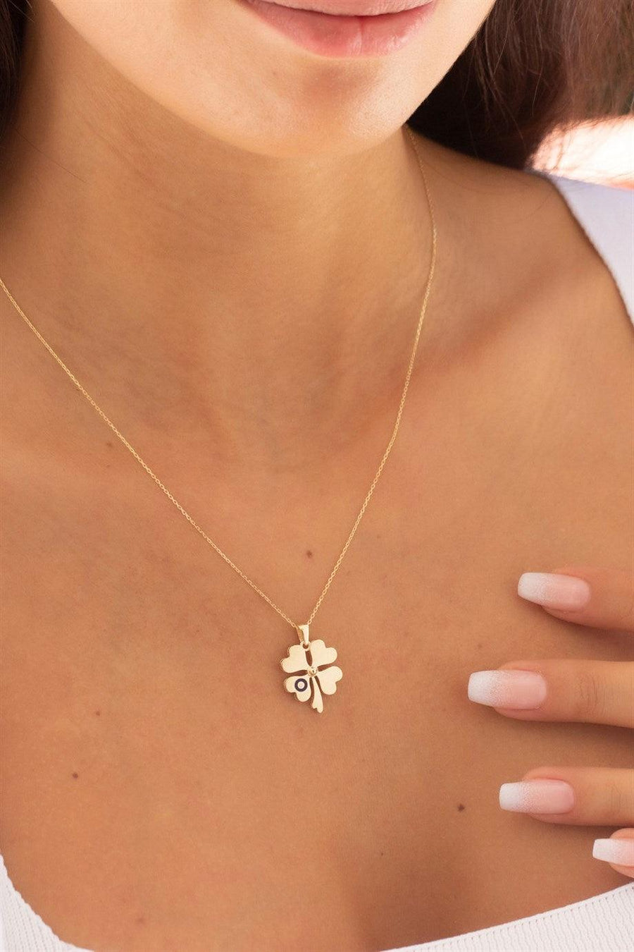 Golden -Hearted Clover Necklace