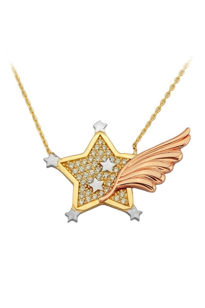 Gold Winged Star Necklace