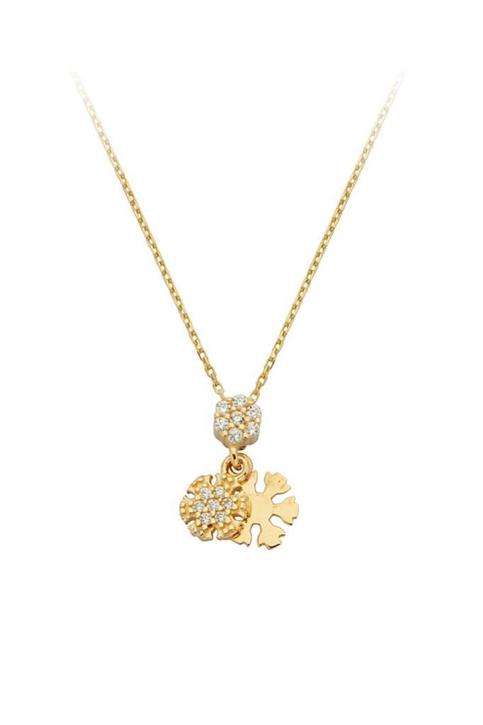Golden Snowflake Necklace