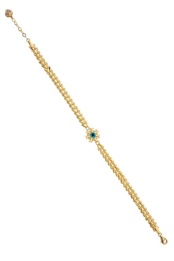Golden Snowflake Nazar Bracelet
