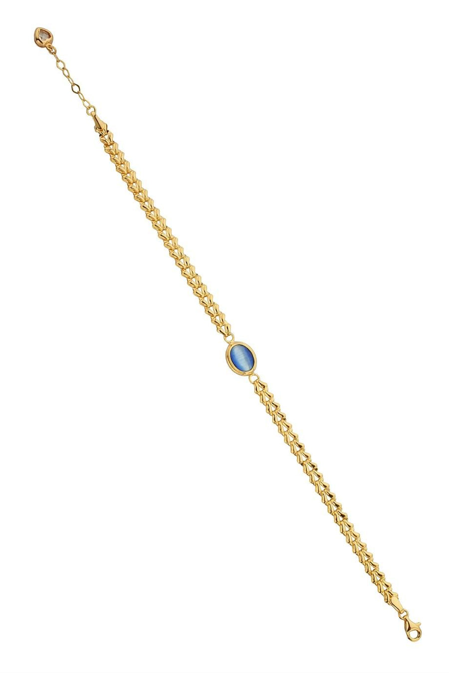 Gold Blue Stone Bracelet