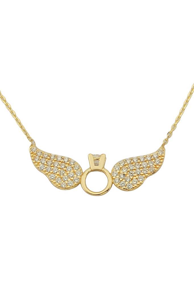 Gold Angel Ring Necklace