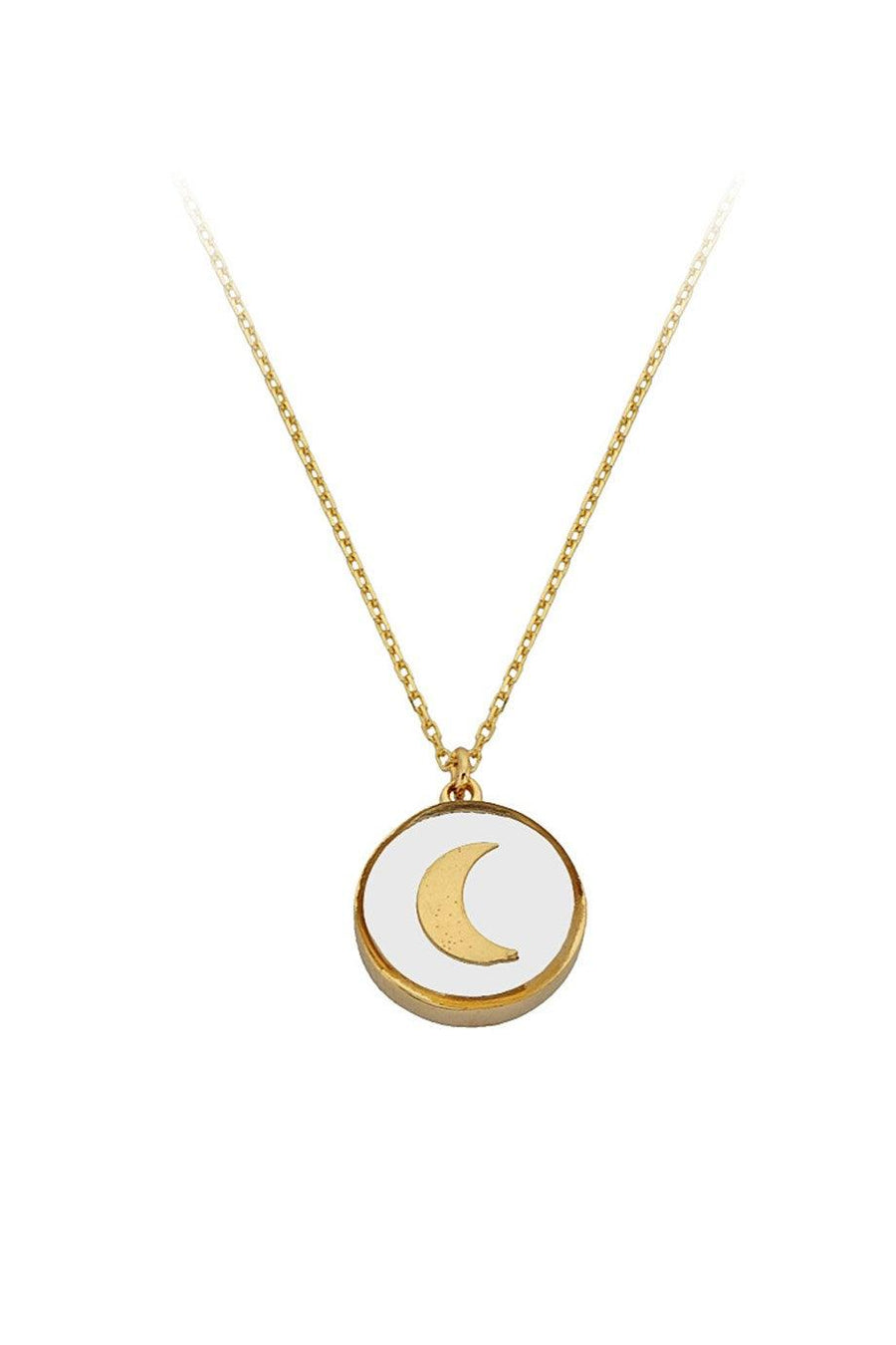 Gold Encouragement Moon Necklace