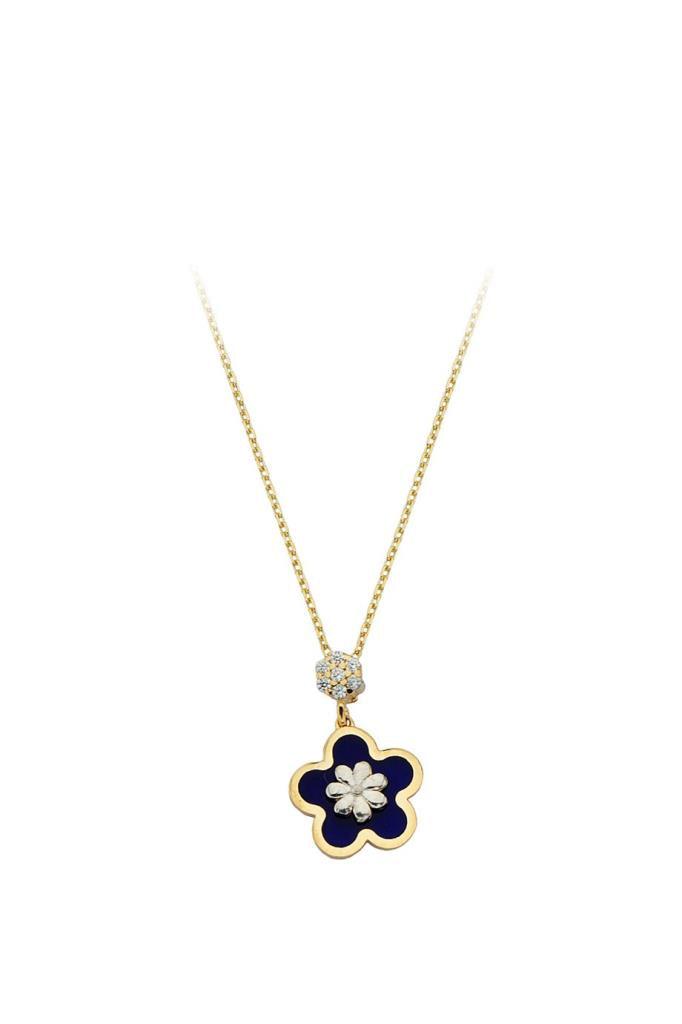 Gold Encouraged Flower Necklace
