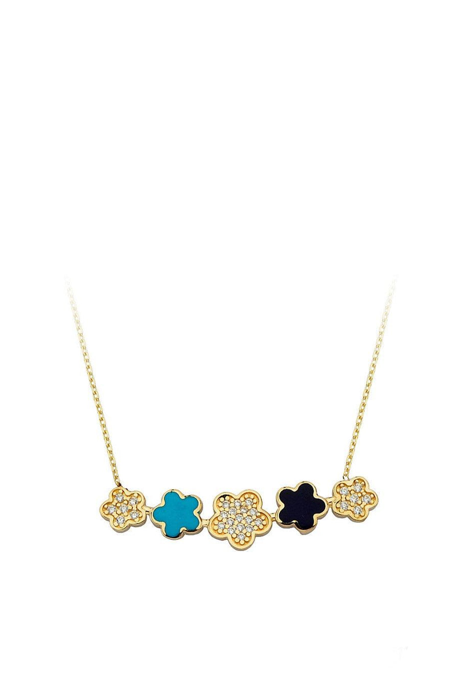 Gold Encouraged Flower Necklace