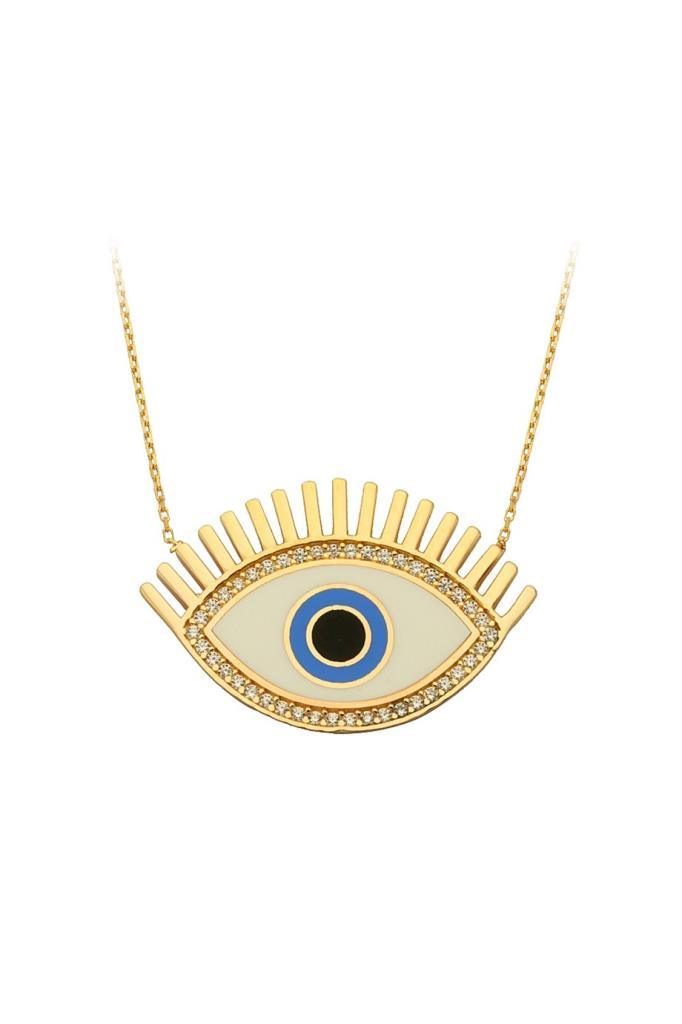 Gold Encountered Eye Necklace