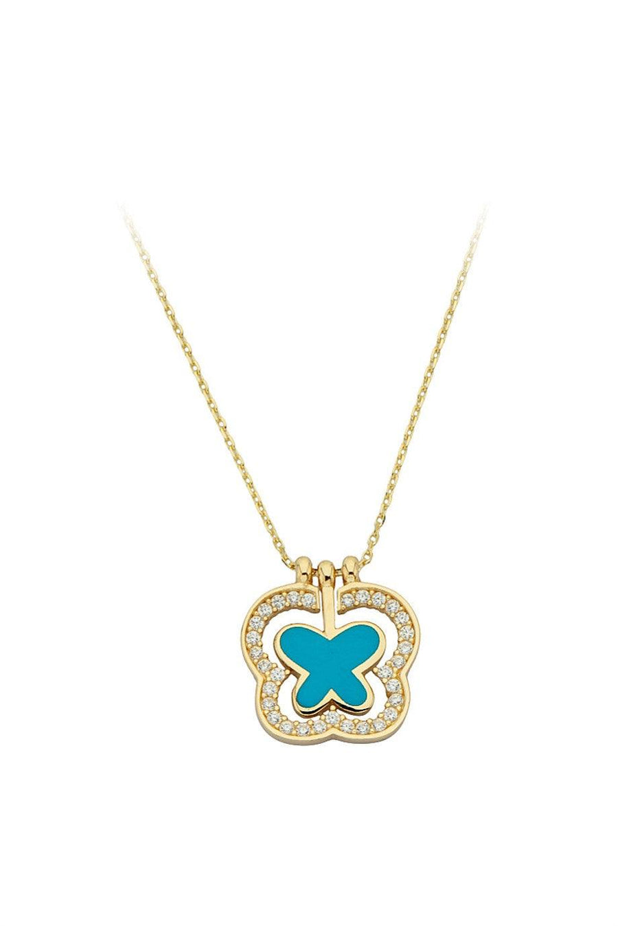 Gold Encouragement Butterfly Necklace
