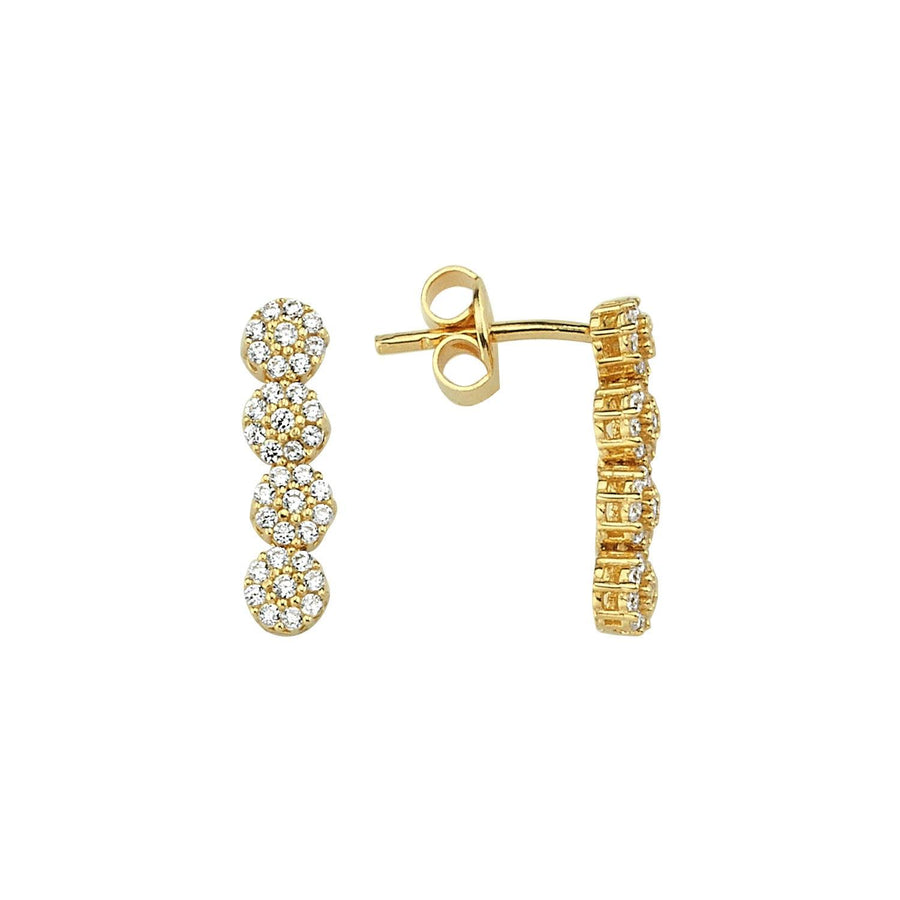 Gold Engagement Set Earrings