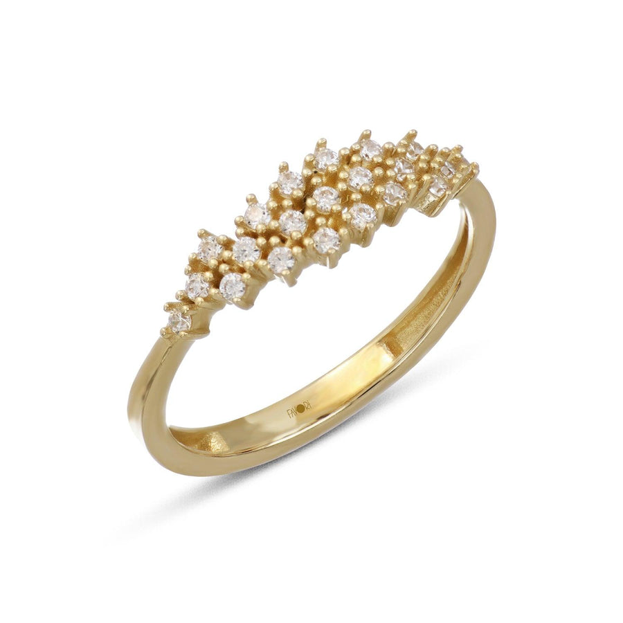 Gold Engagement Set Ring