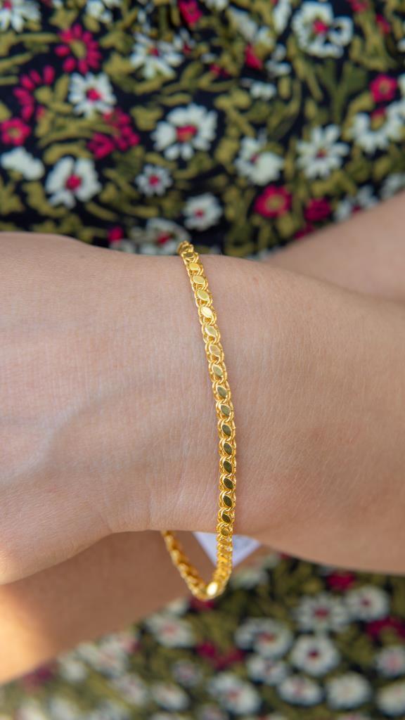 Gold Sequin Chain Bracelet