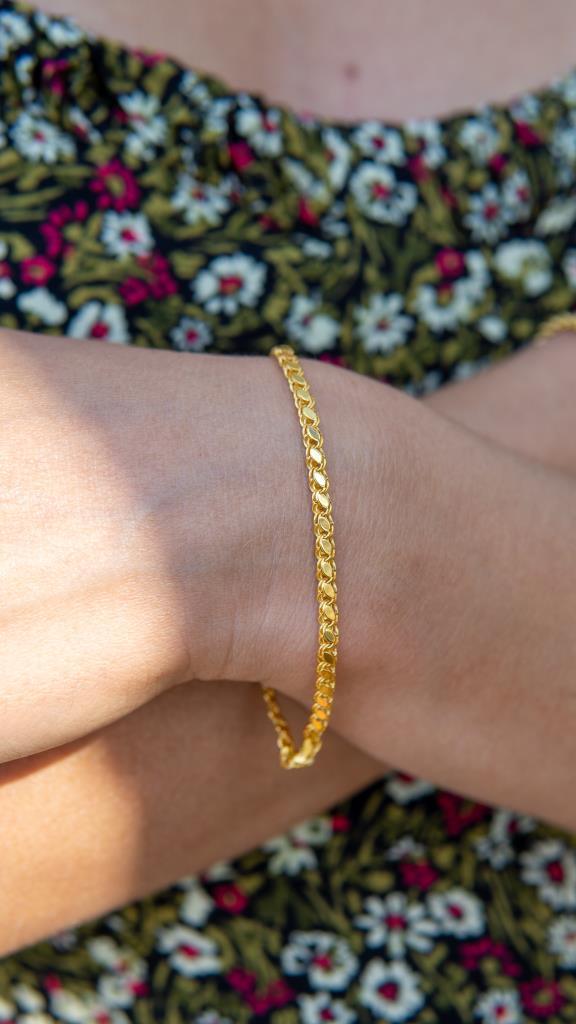 Gold Sequin Chain Bracelet