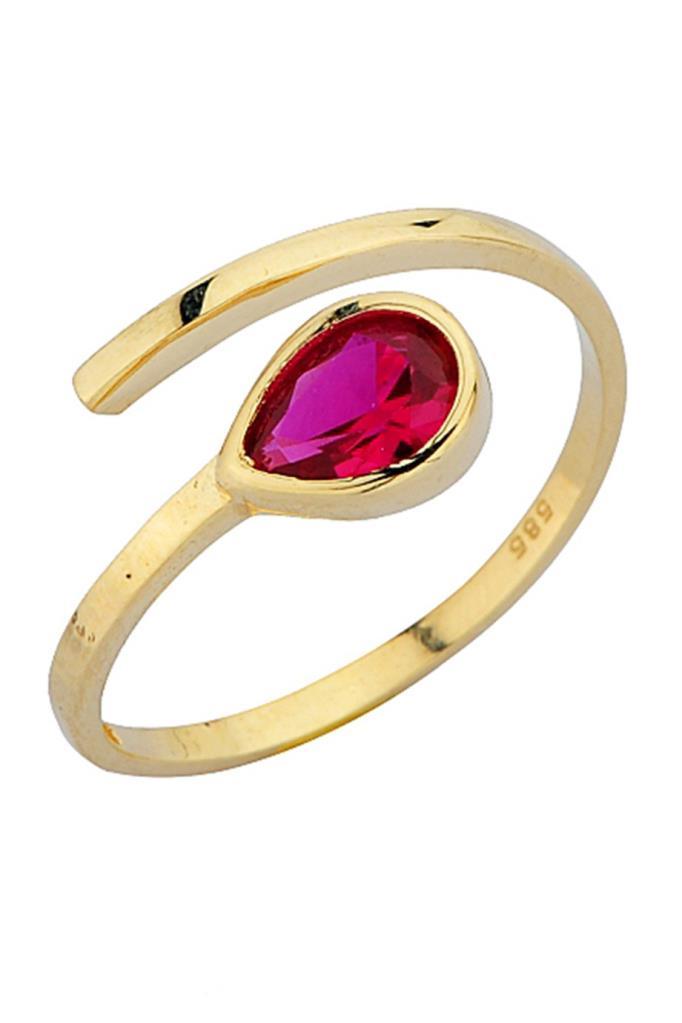 Gold Color Stone Design Ring