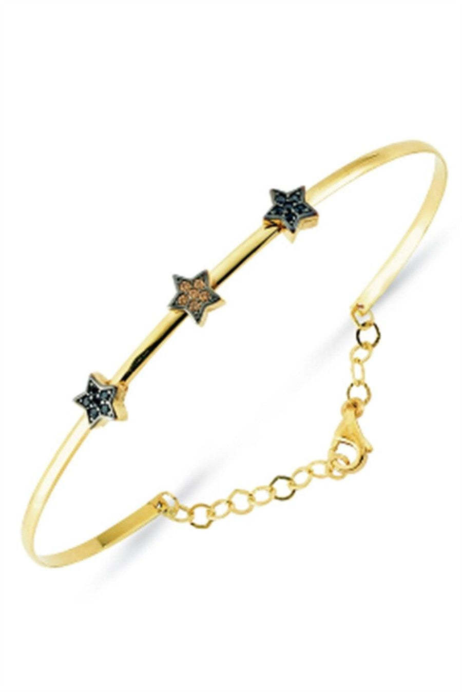 Gold -Colored Stone Star Bracelet