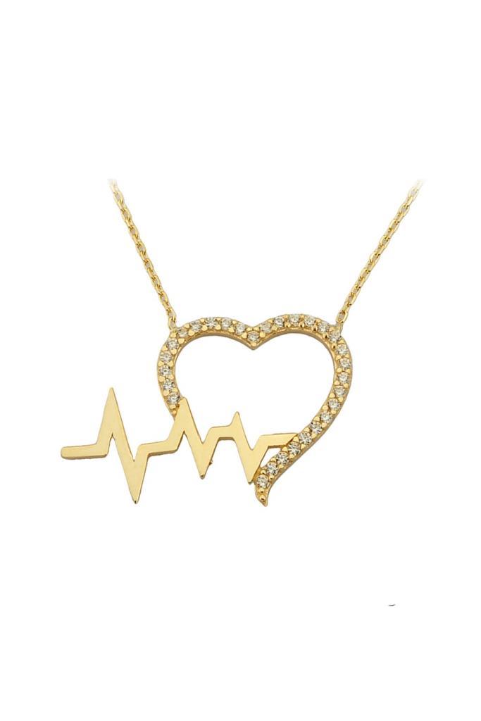 Gold Rhythm Heart Necklace