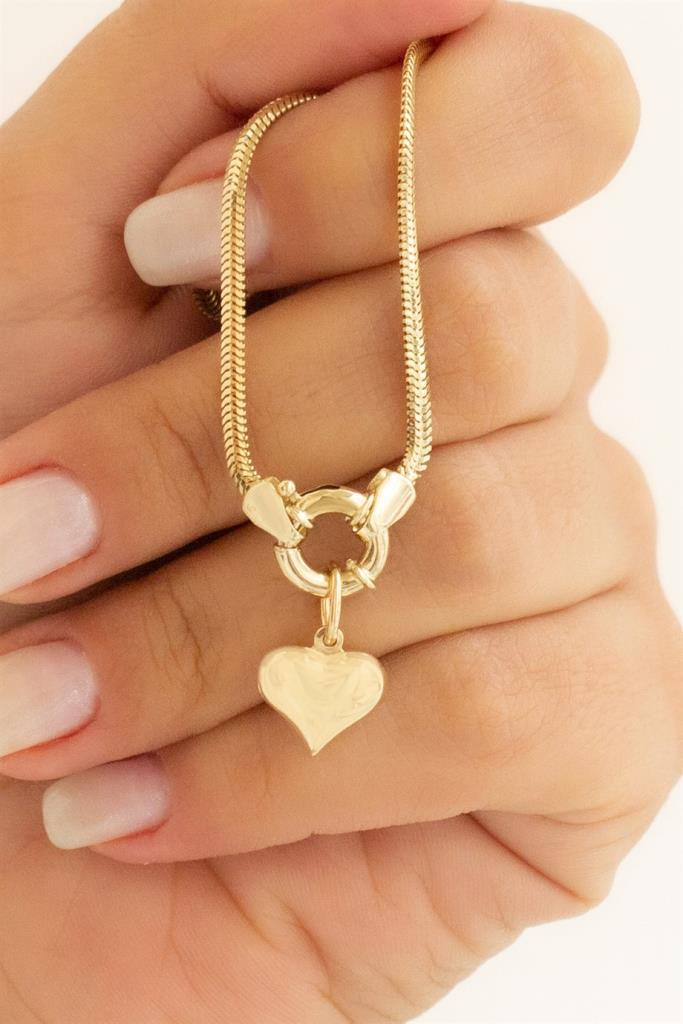 Gold Shaking Heart Bracelet