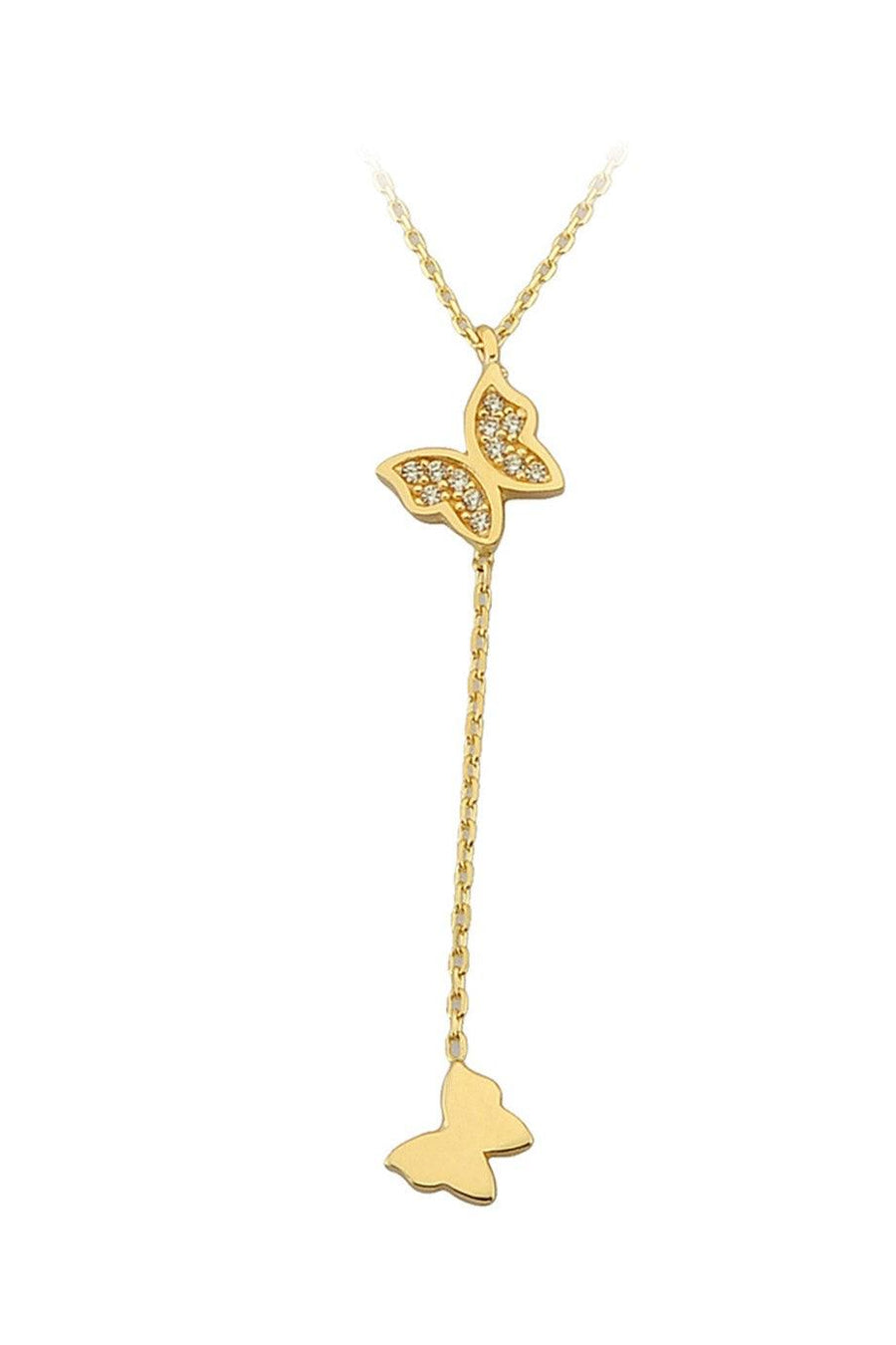 Gold Shaking Butterfly Necklace