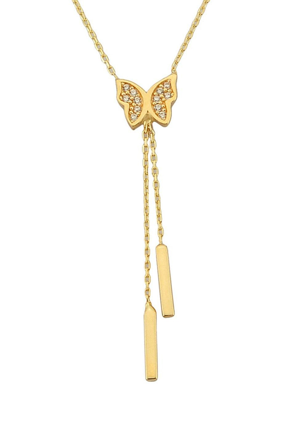Gold Shaking Butterfly Necklace