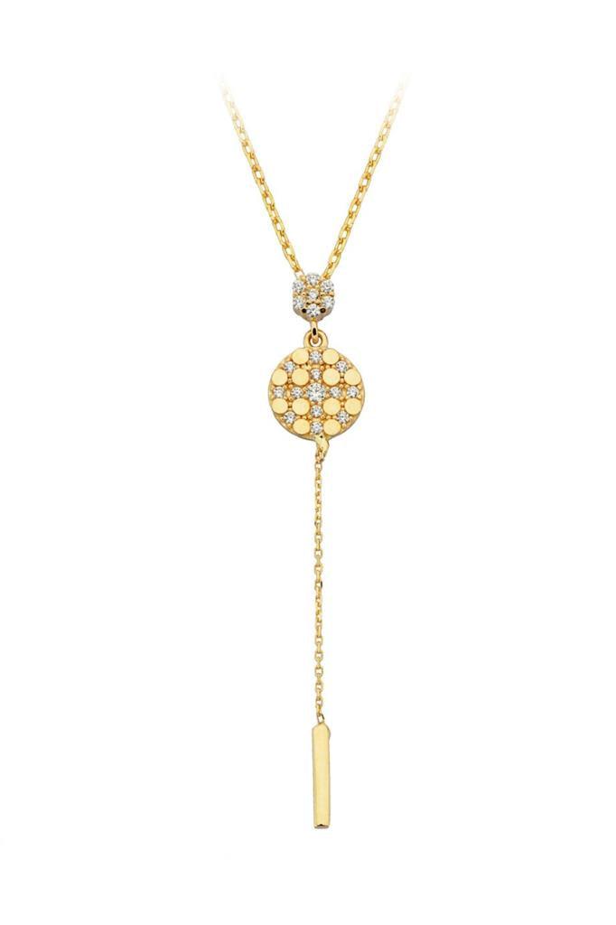 Gold Swinging Design Necklace