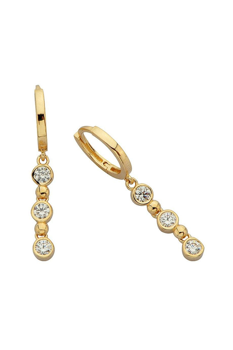 Gold Swinging Design Earrings