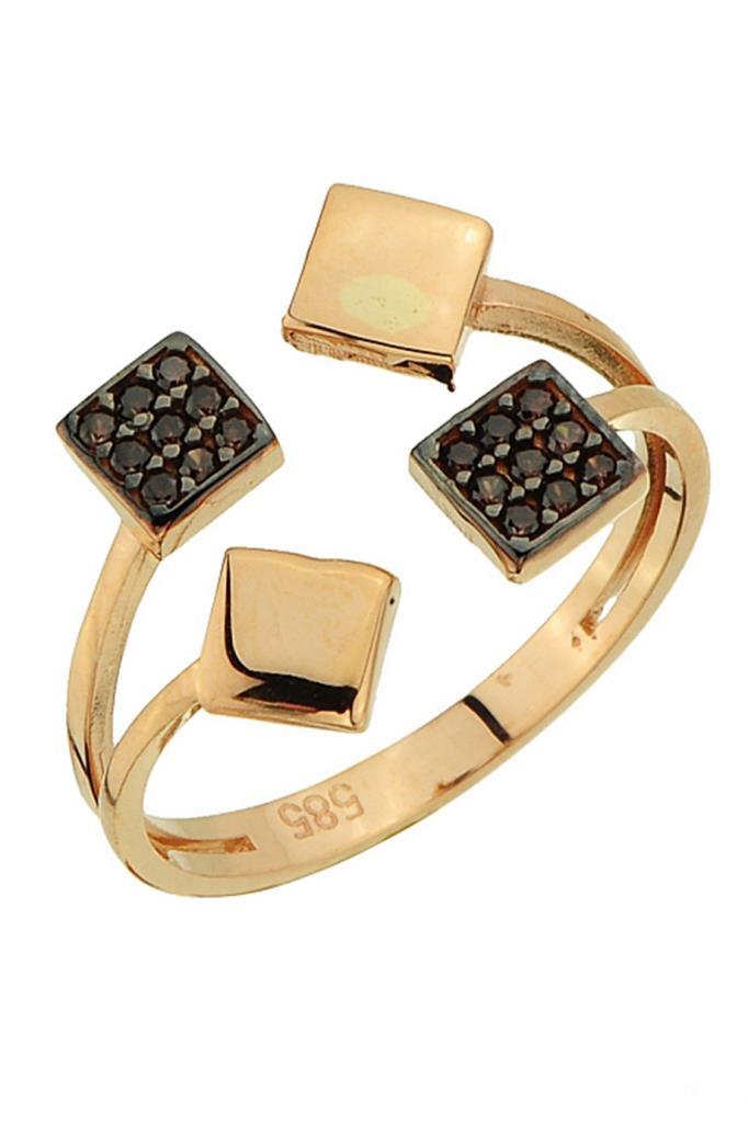 Gold Black Stone Design Ring