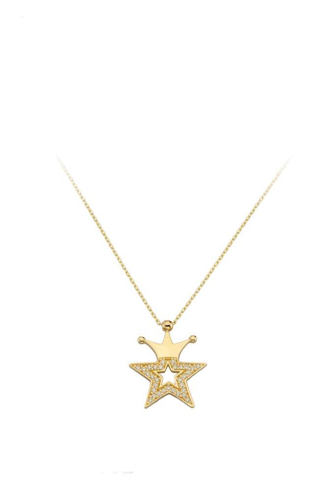 Golden Crowned Star Necklace