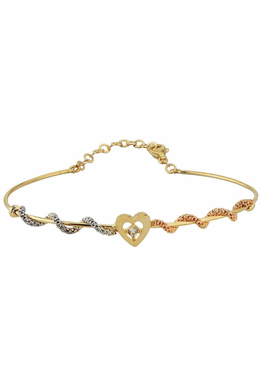 Gold Stone Heart Bracelet
