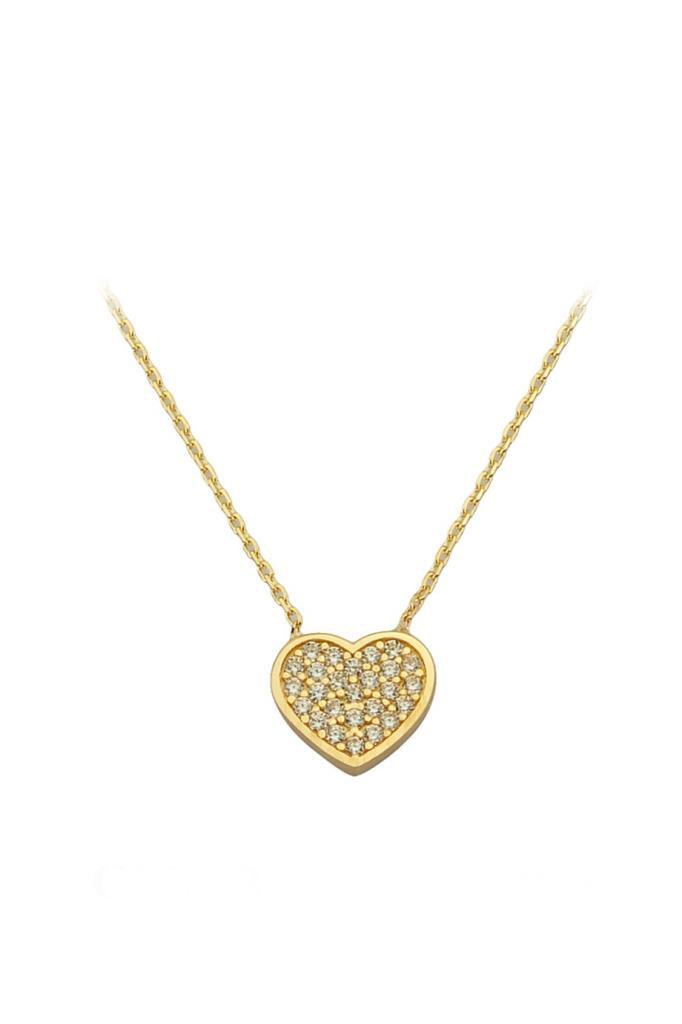 Golden Stone Heart Necklace
