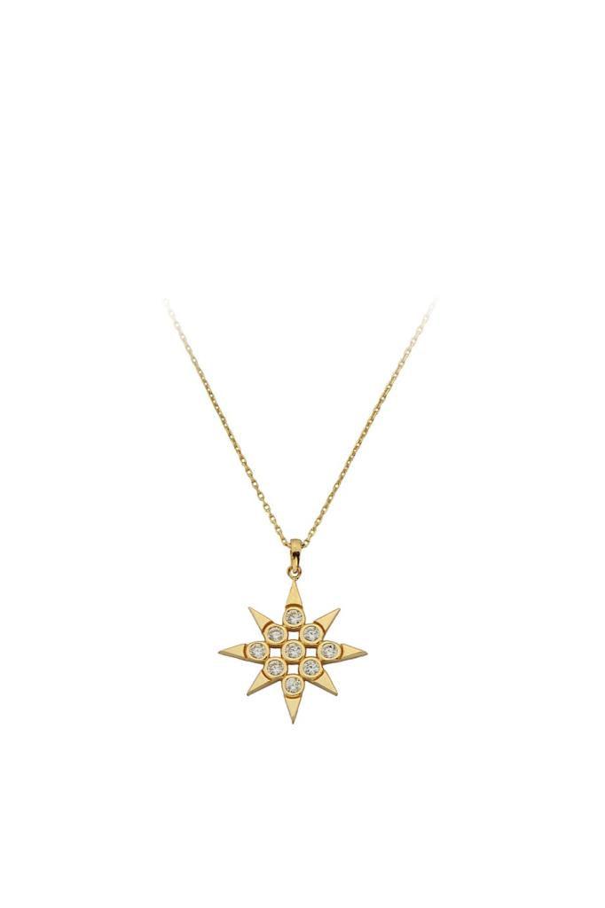 Golden Stone Polar Star Necklace