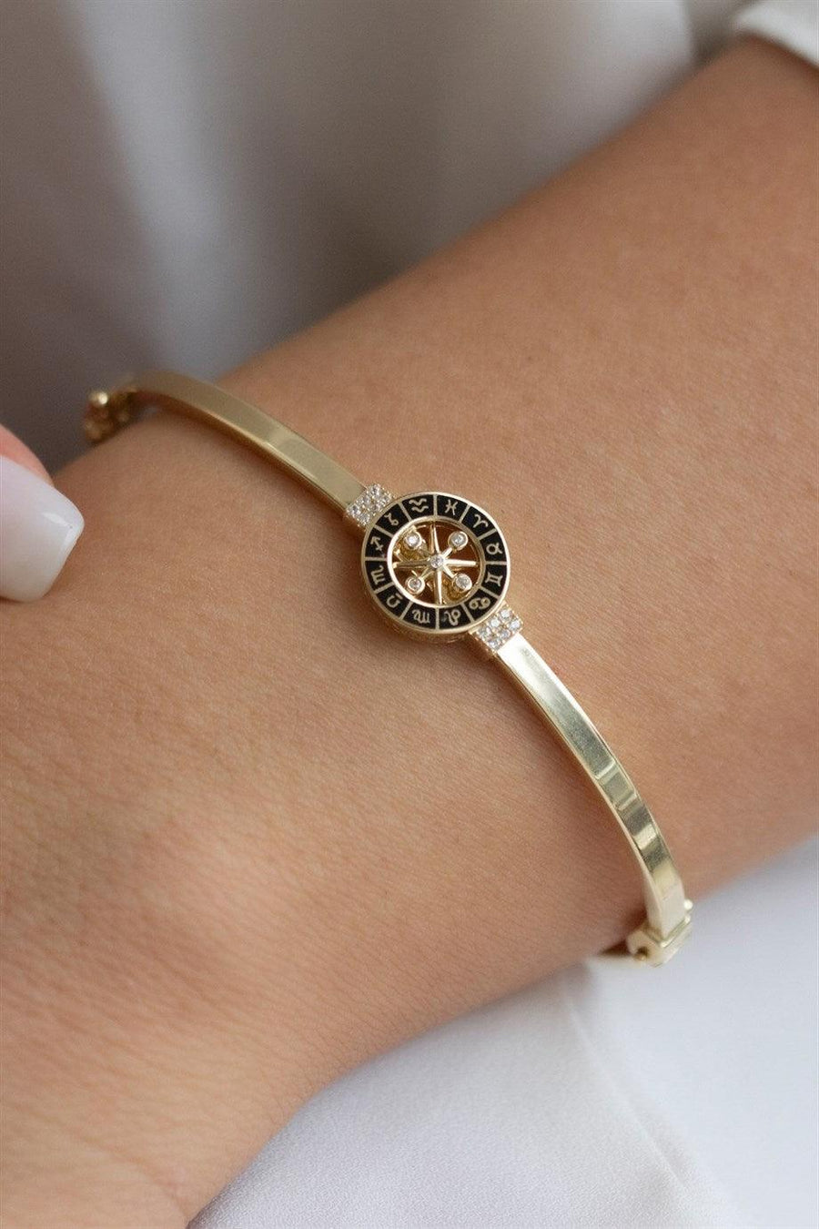 Golden Stone Enamel Horoscope Bracelet