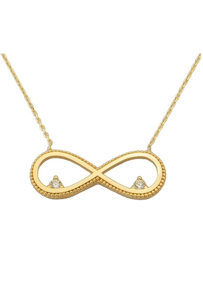 Gold Stone Infinity Necklace