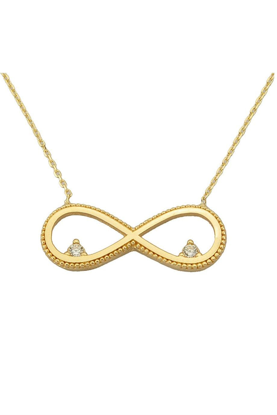 Gold Stone Infinity Necklace