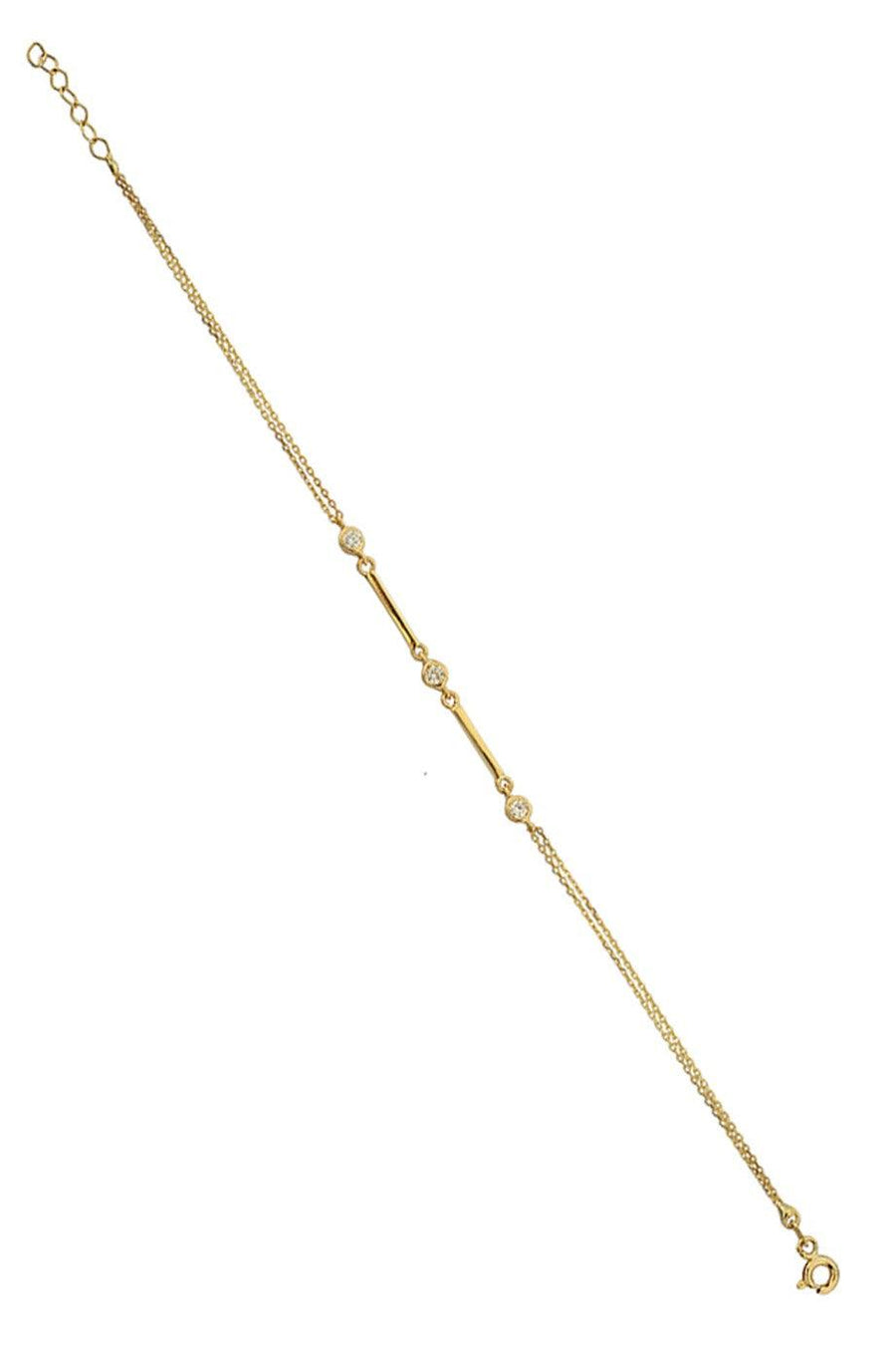 Gold Stone Design Bracelet