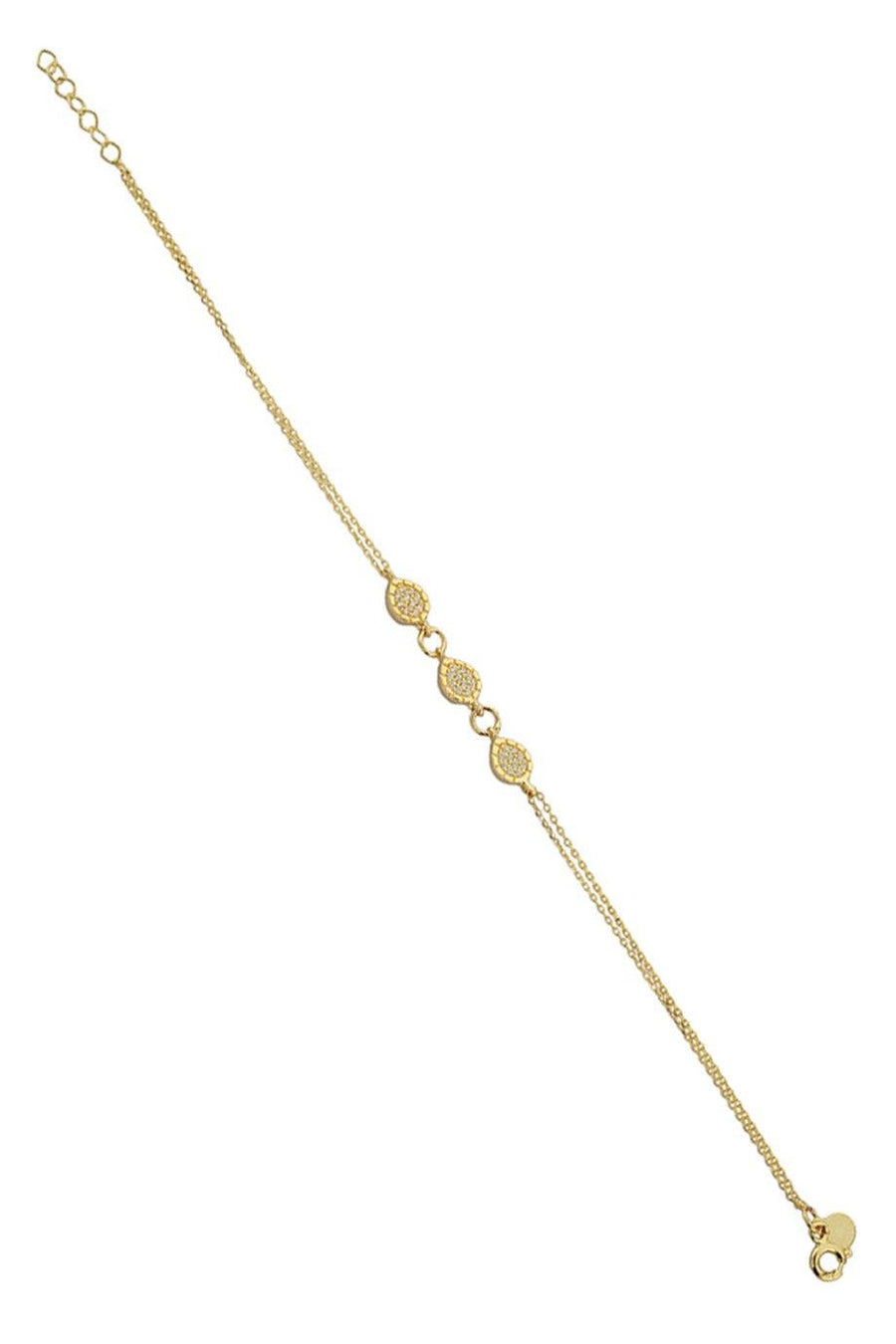 Gold Stone Design Bracelet