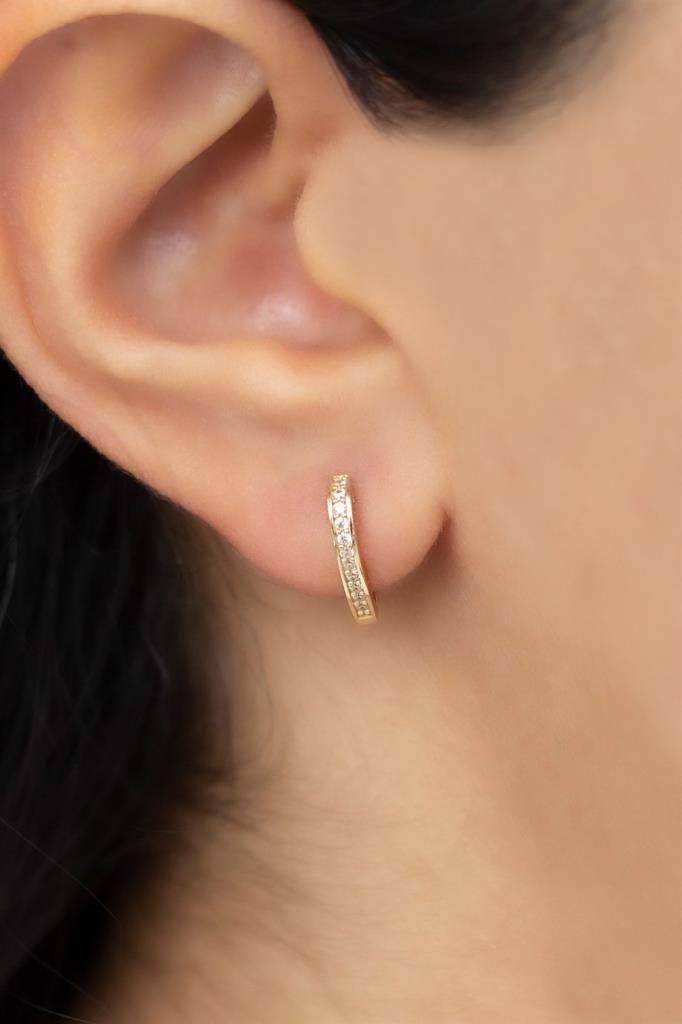 Golden Stone Design Earrings