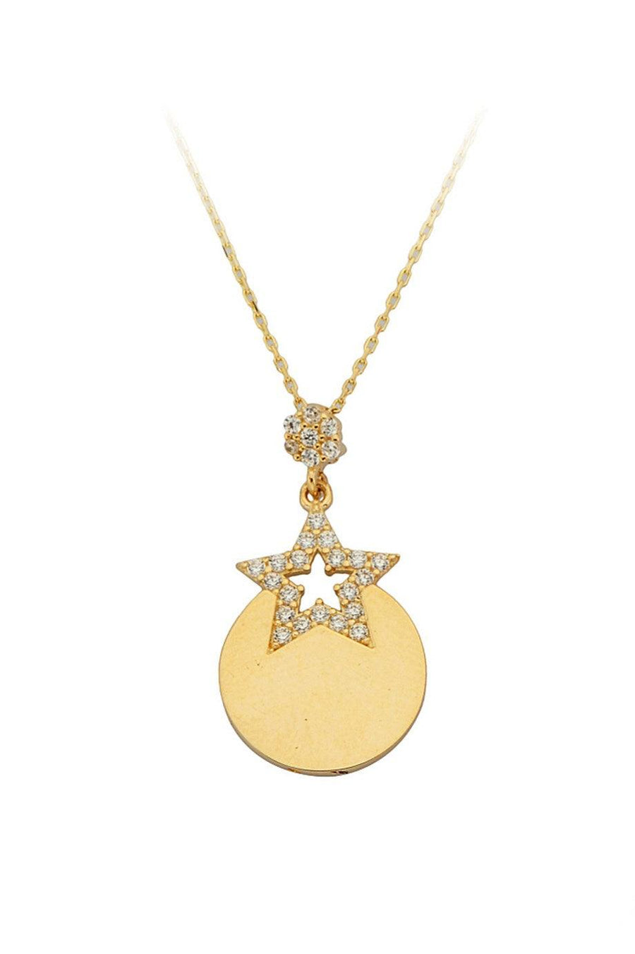 Golden Stone Star Detail Necklace