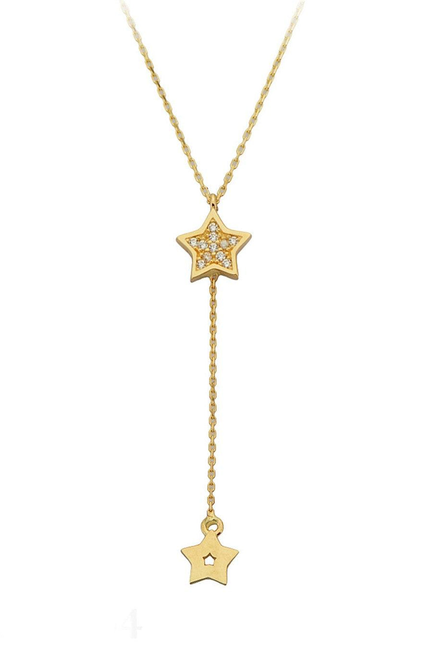 Golden Stone Star Necklace