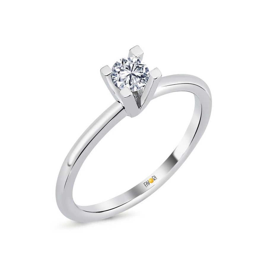 Gold Solitaire Ring