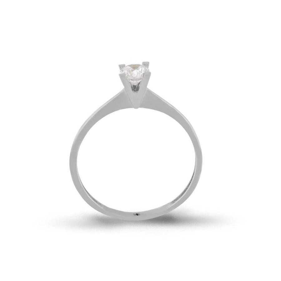 Gold Solitaire Ring with Prongs