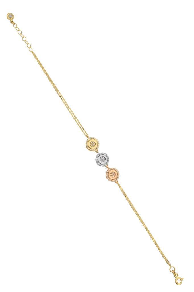 Gold Three -Color Design Bracelet