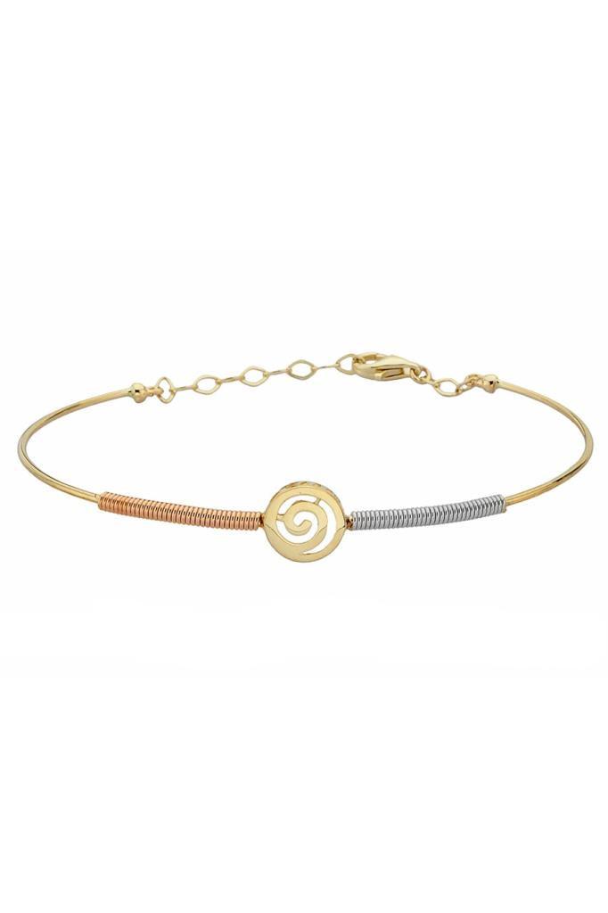 Gold Spring Spiral Bracelet