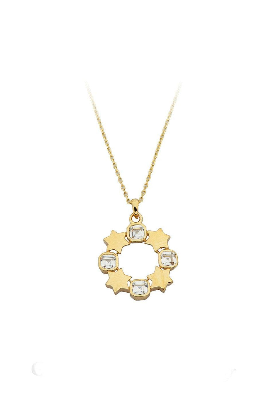 Golden Star Ring Necklace