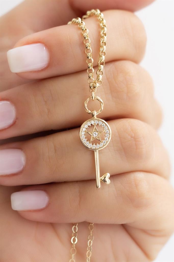 Golden Star Key Necklace