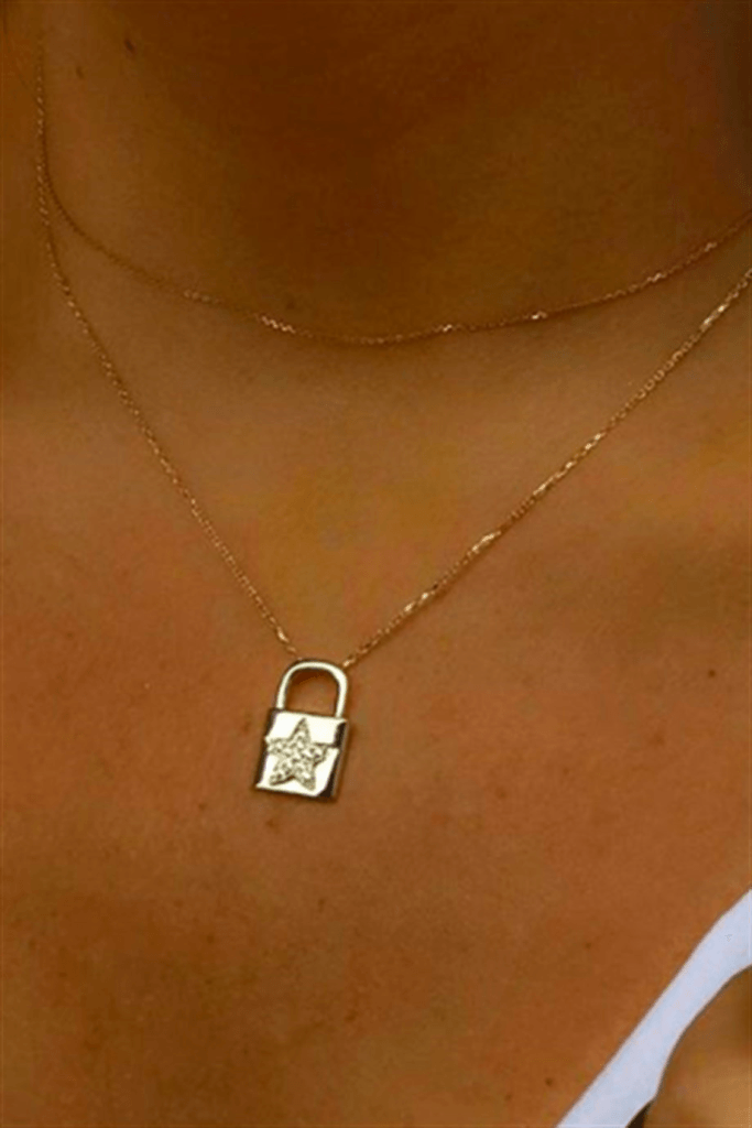 Golden Star Lock Necklace