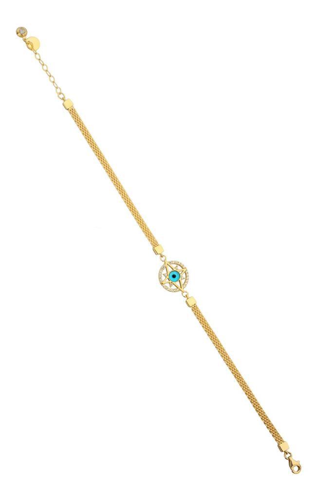 Golden Star Nazar Eye Bracelet